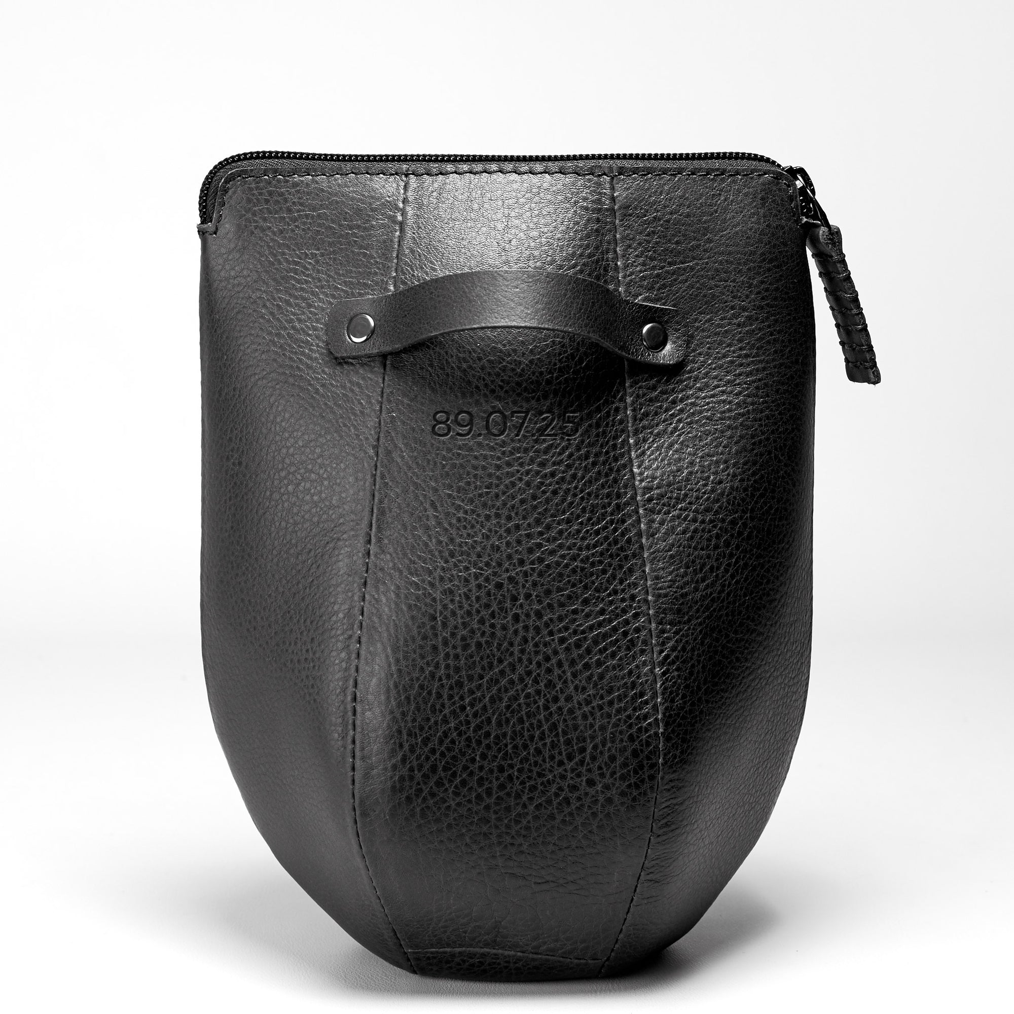 Custom engraving. Personalized monogram. Black leather travel dopp kit. Waterproof mens toiletry bag