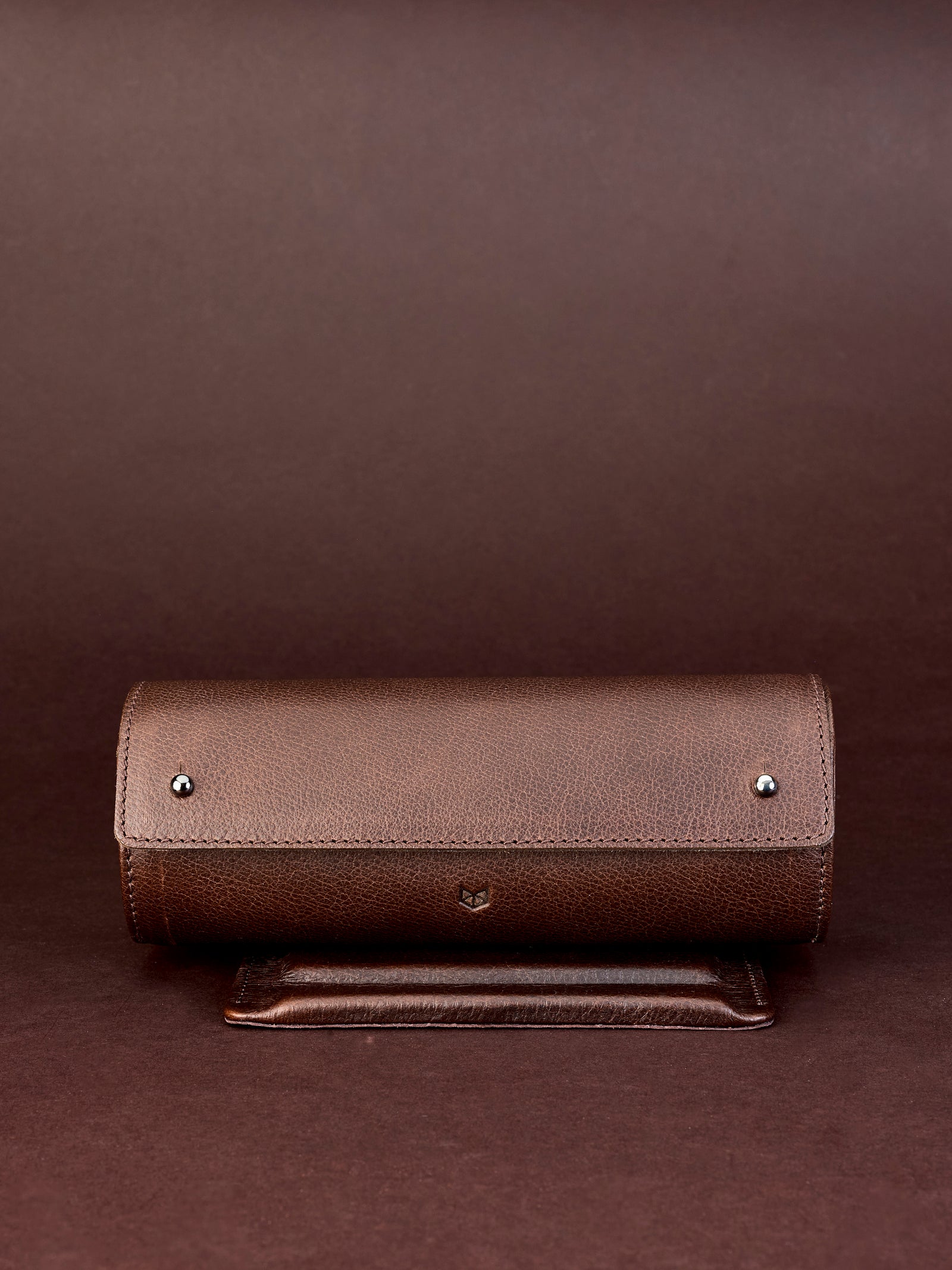 Timex watch display case dark brown