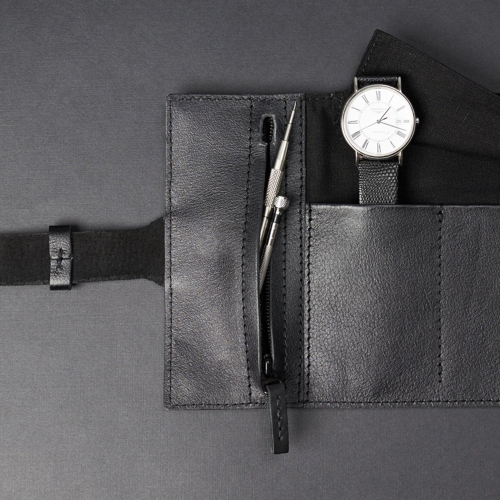 Watch Roll Black by Capra Leather