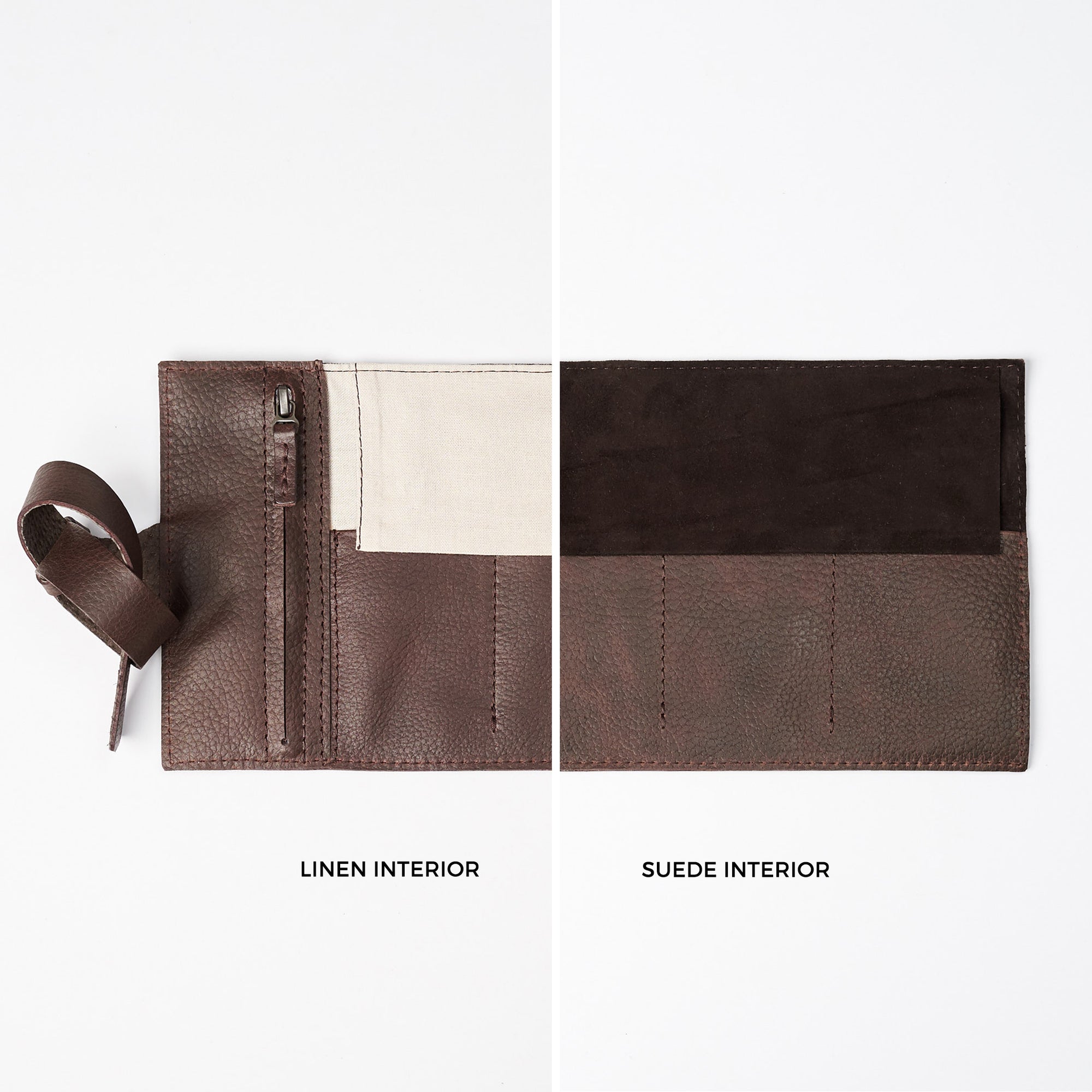 Travel watch case dark brown by Capra Leather