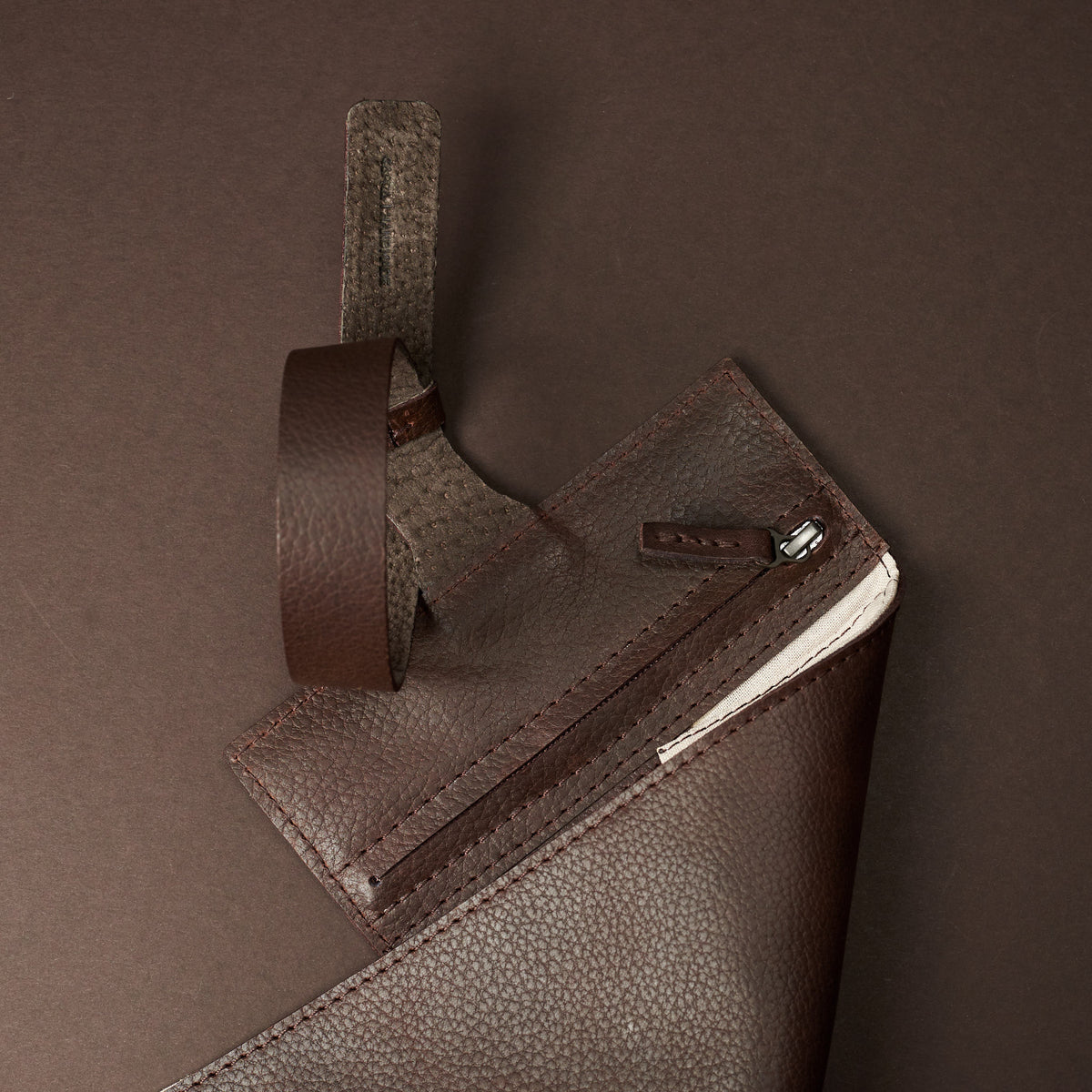 Royce leather deluxe watch roll. Mens leather watch roll dark brown by Capra Leather