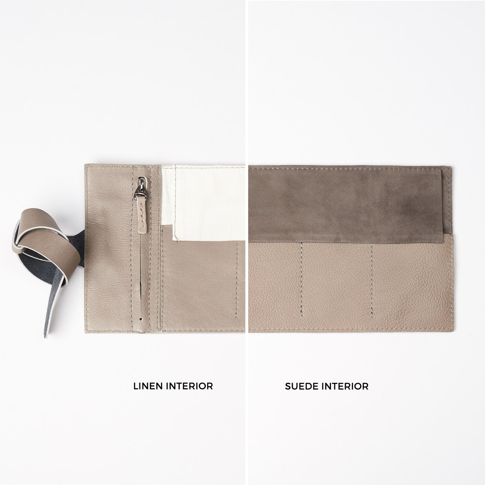 Leather watch roll grey by Capra Leather