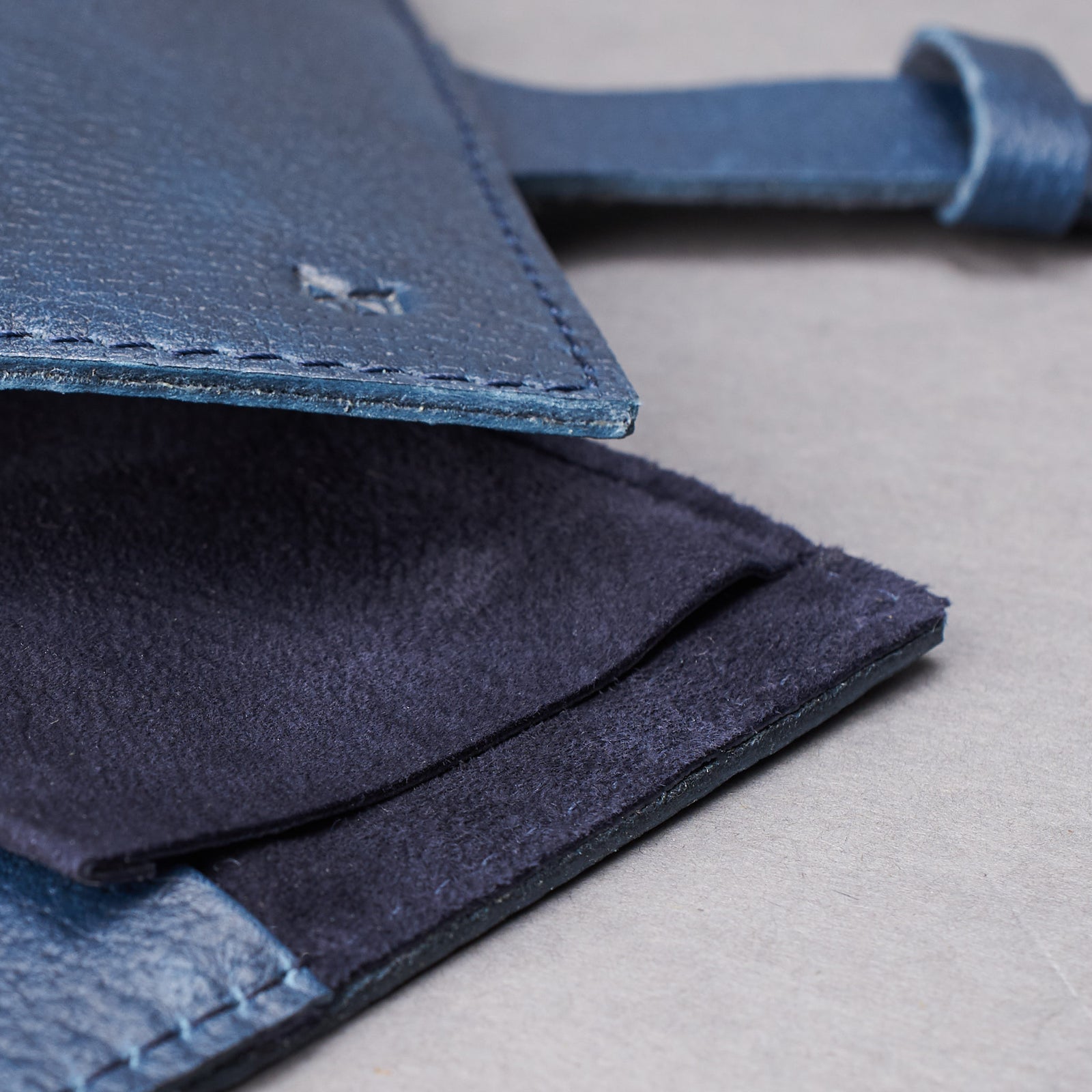 Leather watch case roll up navy by Capra Leather