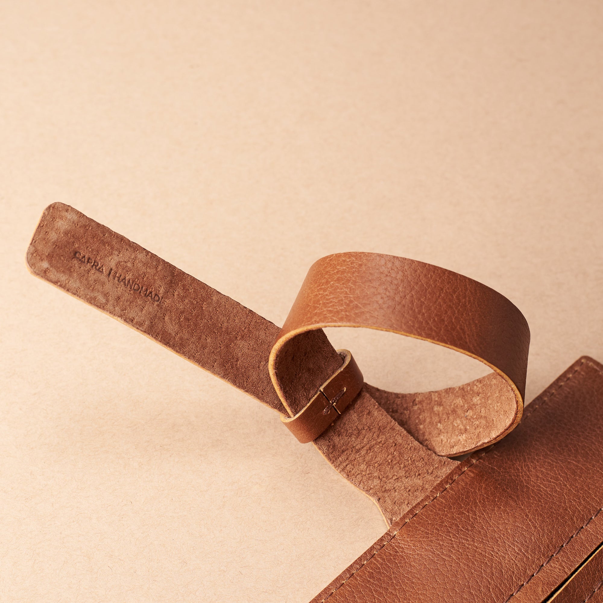 Suede watch roll tan by Capra Leather