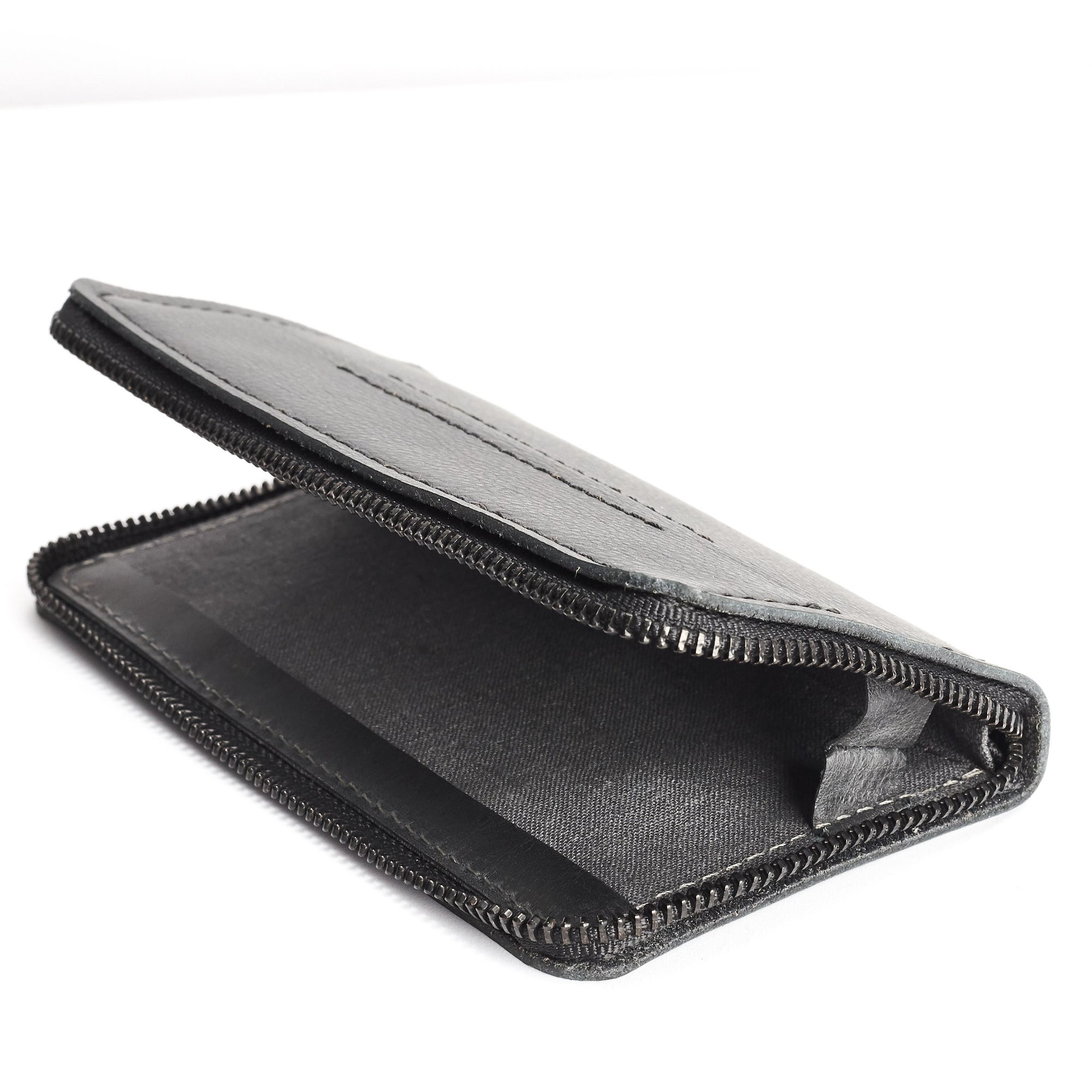 Linen interior. Black Leather case wallet stand for men. iPhone x, iPhone 10, iPhone 8 plus leather stand sleeve